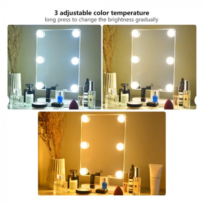 6 LED bulb makeup mirror