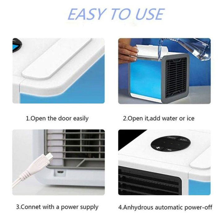 USB Mini Portable Air Conditioner 375ML Air-01001 White /Blue/Grey